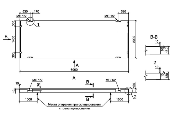 Плита аэродромная ПАГ 18 ТУ-23.16.12-002-28756656-2020