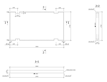 Плита дорожная 2П30.18-30 ГОСТ 21924.0-84
